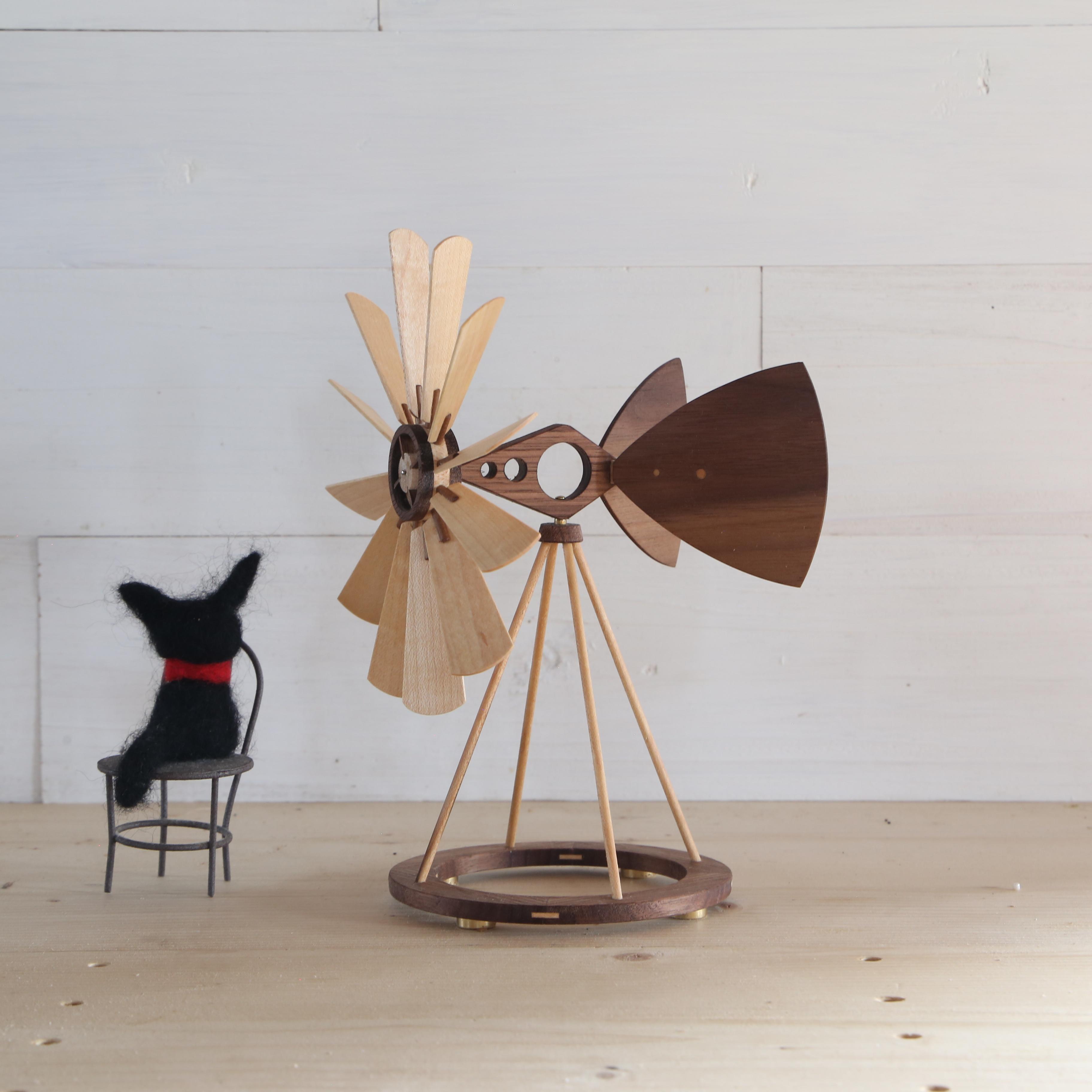 木の風車・ハードメイプル&ブラックウオールナット