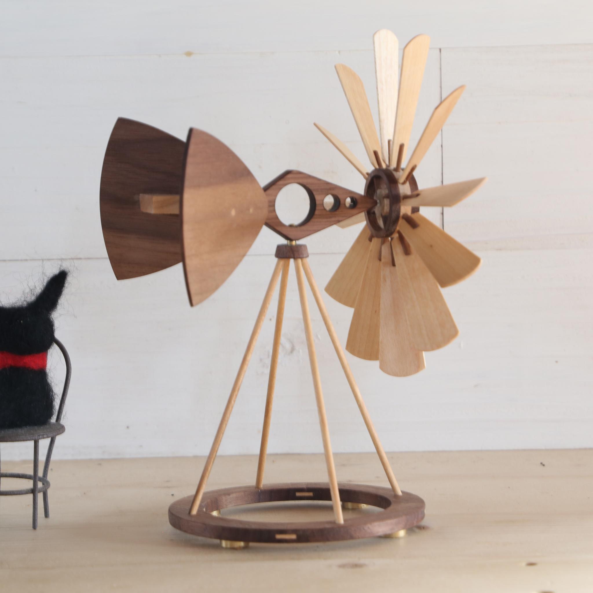 木の風車・ハードメイプル&ブラックウオールナット | 6枚目